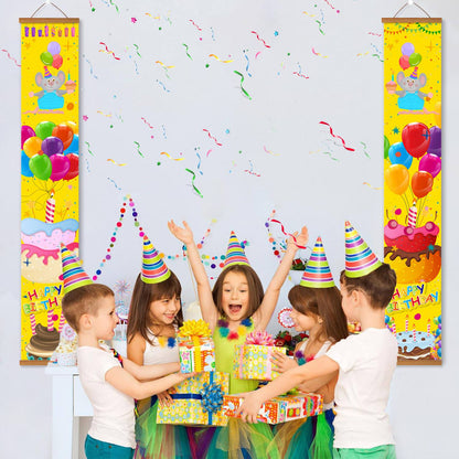 Balloons and Birthday Cake (Paint by Numbers Door Banners)