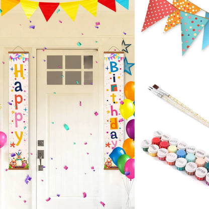 Candy Happy Birthday (Paint by Numbers Door Banners)