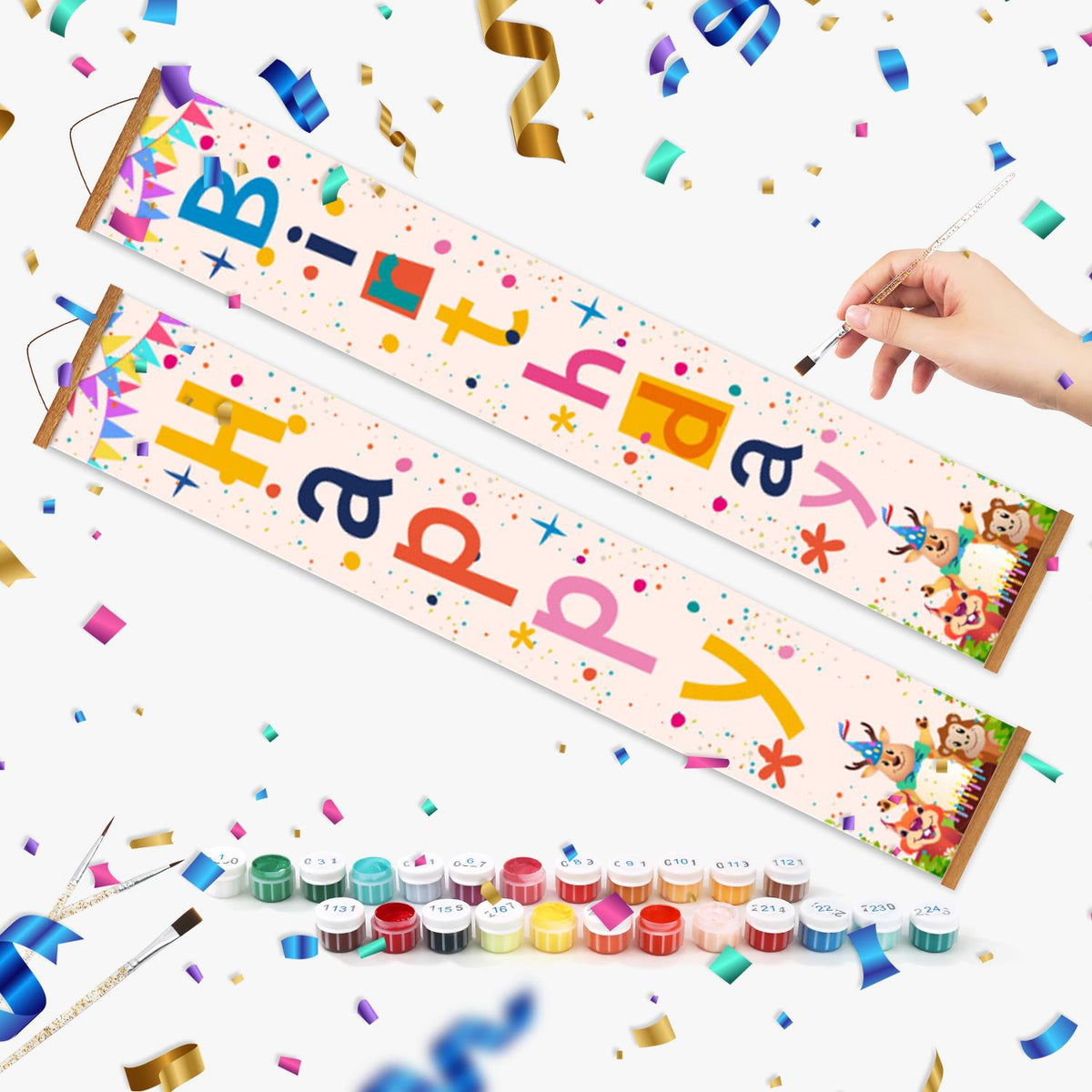 Candy Happy Birthday (Paint by Numbers Door Banners)