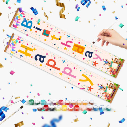 Candy Happy Birthday (Paint by Numbers Door Banners)