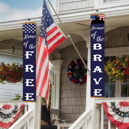 Home of the Free Starry Welcome (Paint by Numbers Door Banners)