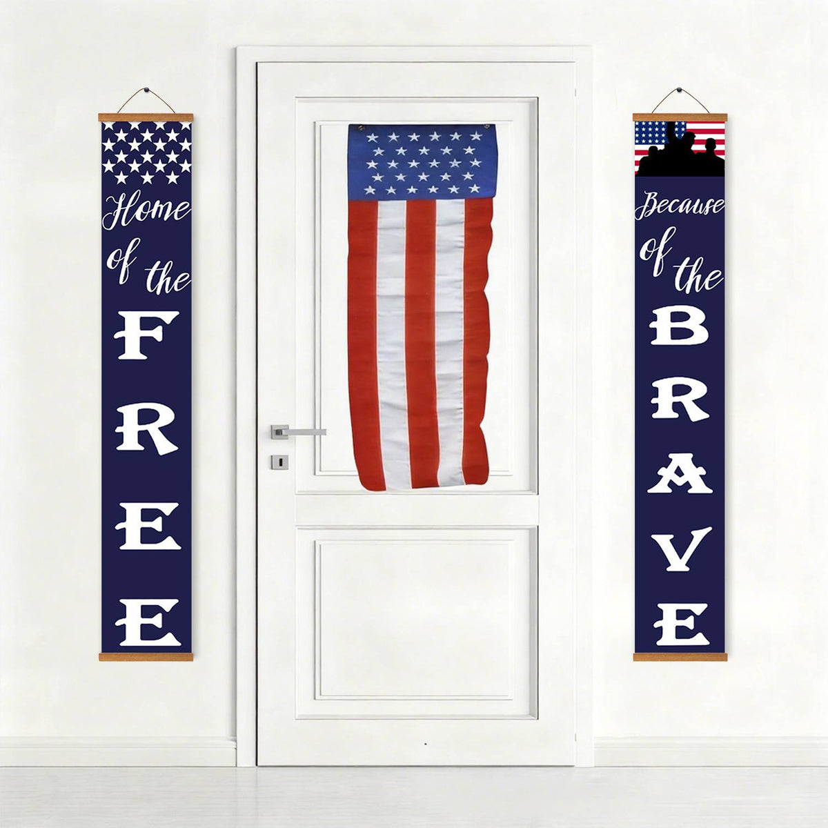 Home of the Free Starry Welcome (Paint by Numbers Door Banners)