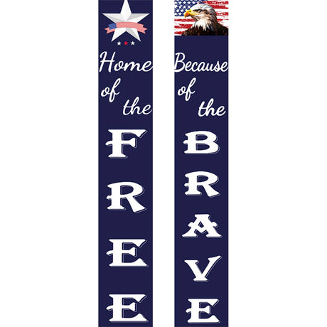 Home of the Free with Eagle (Paint by Numbers Door Banners)