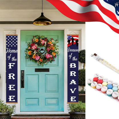 American Flag Freedom (Paint by Numbers Door Banners)