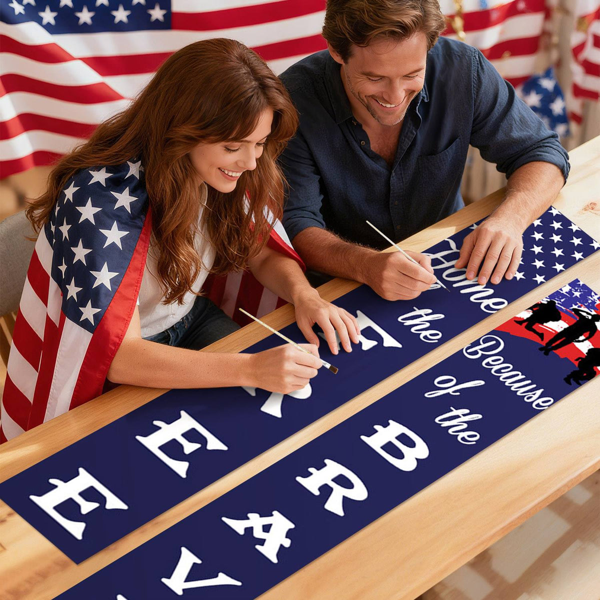 American Flag Freedom (Paint by Numbers Door Banners)
