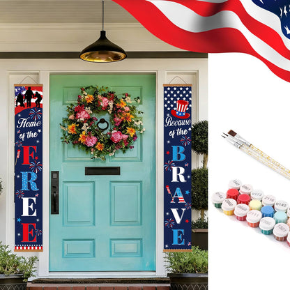 Stars and Stripes Freedom (Paint by Numbers Door Banners)