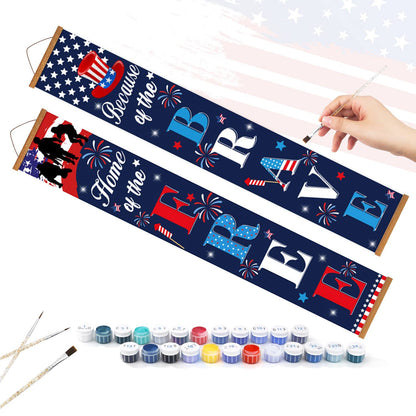 Stars and Stripes Freedom (Paint by Numbers Door Banners)