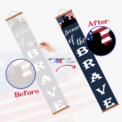 Stars and Stripes Freedom (Paint by Numbers Door Banners)