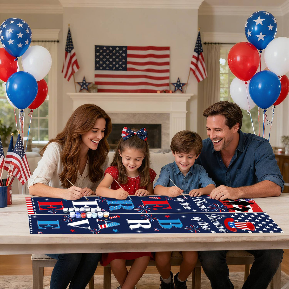 Stars and Stripes Freedom (Paint by Numbers Door Banners)