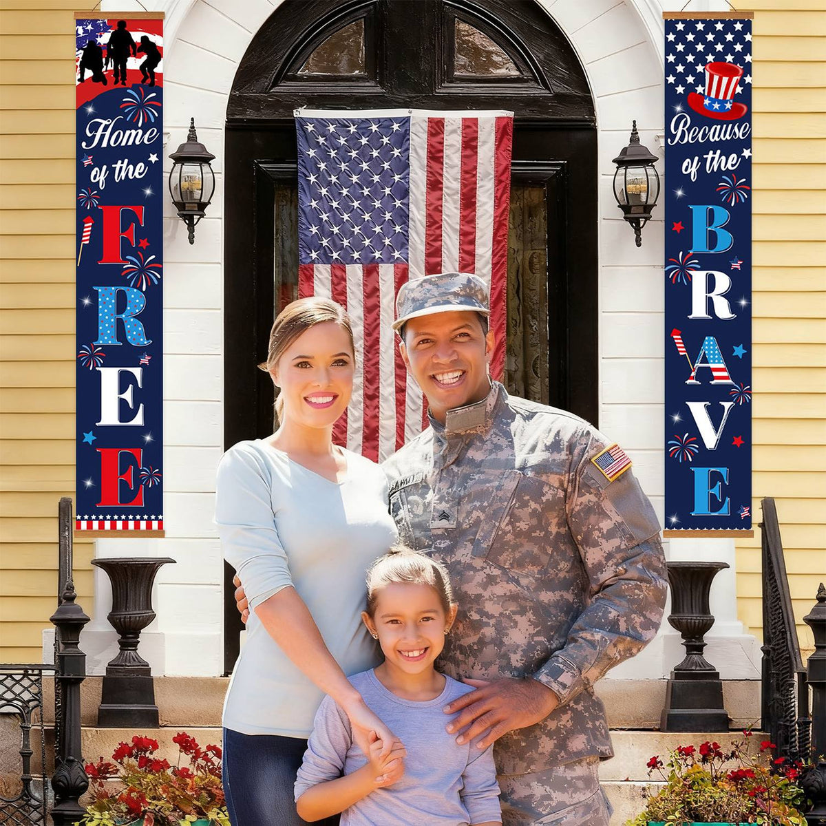 Stars and Stripes Freedom (Paint by Numbers Door Banners)