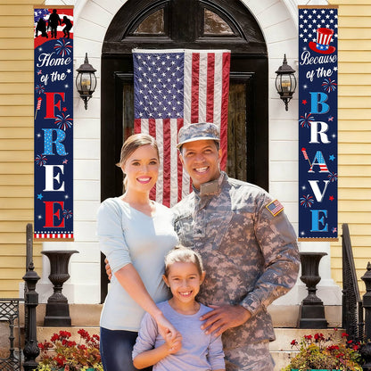 Stars and Stripes Freedom (Paint by Numbers Door Banners)