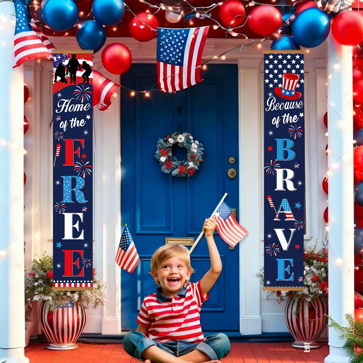 Stars and Stripes Freedom (Paint by Numbers Door Banners)