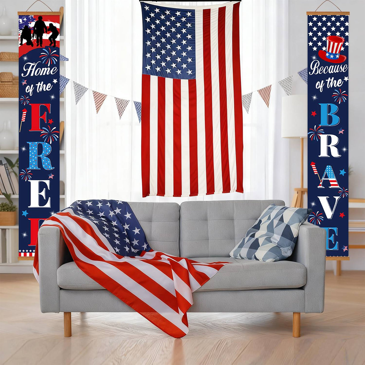 Stars and Stripes Freedom (Paint by Numbers Door Banners)