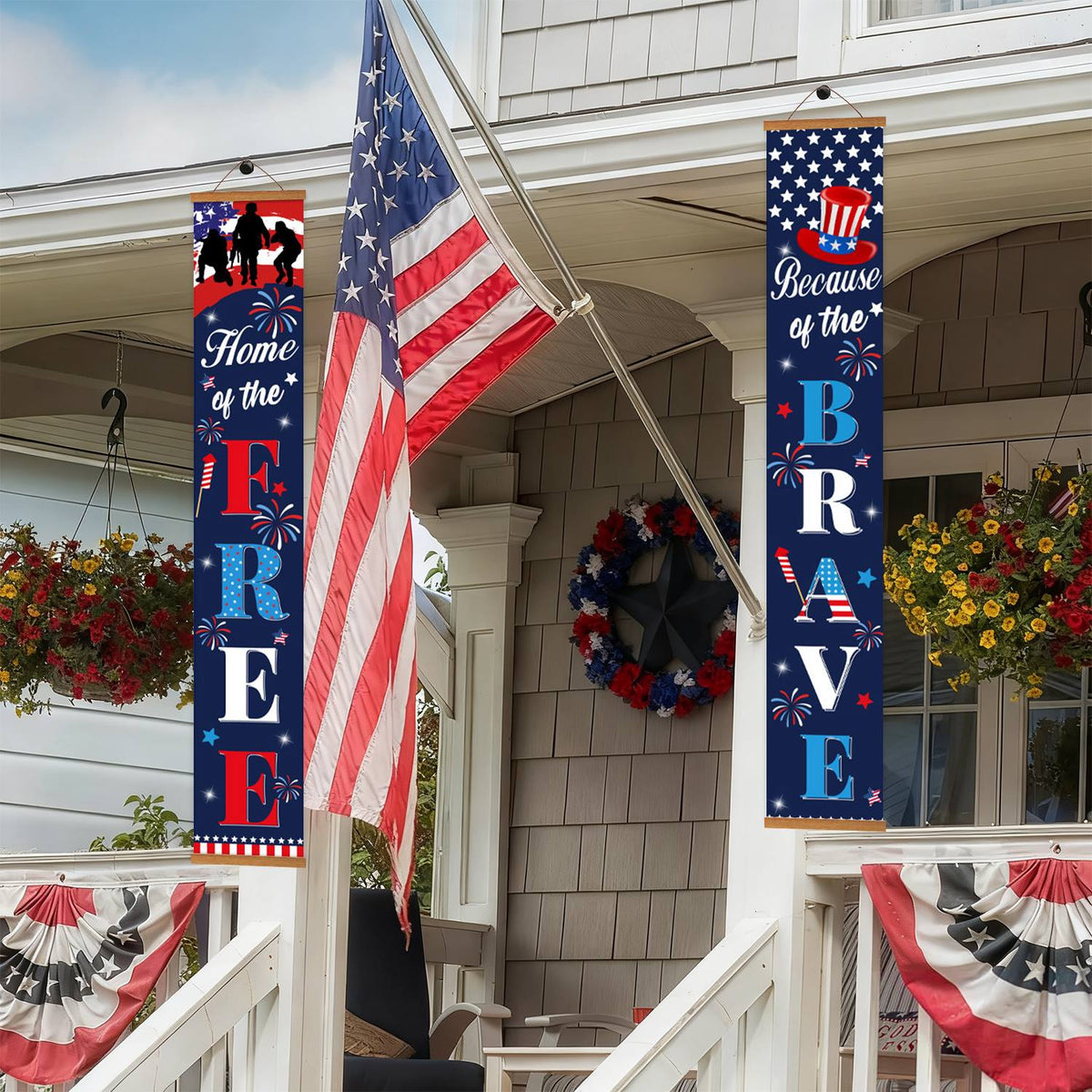 Stars and Stripes Freedom (Paint by Numbers Door Banners)