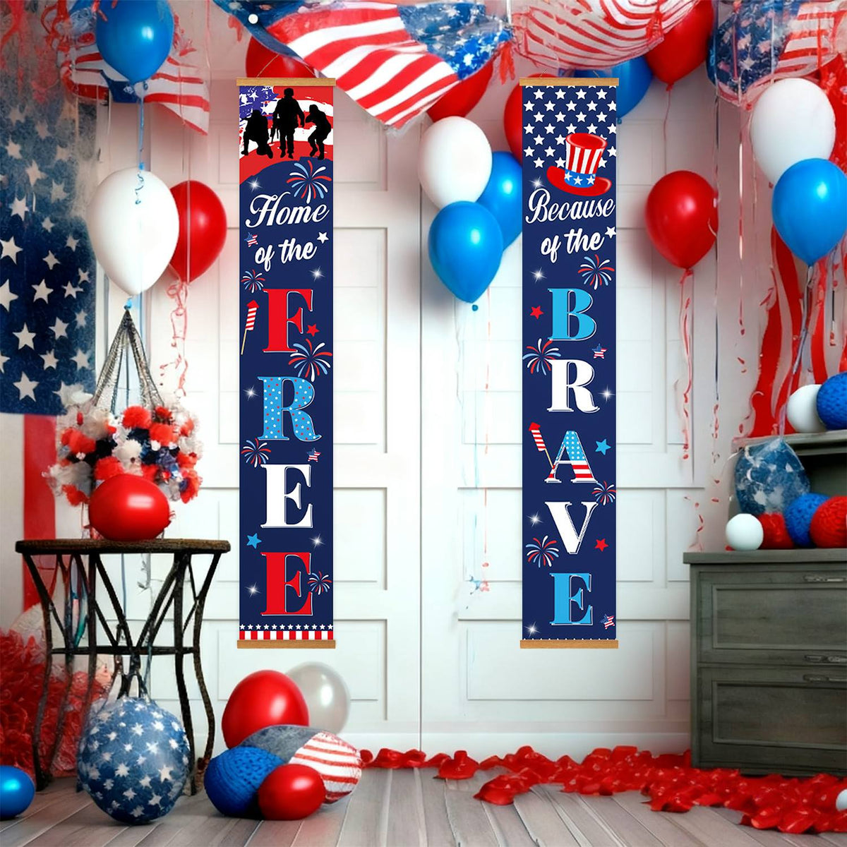 Stars and Stripes Freedom (Paint by Numbers Door Banners)