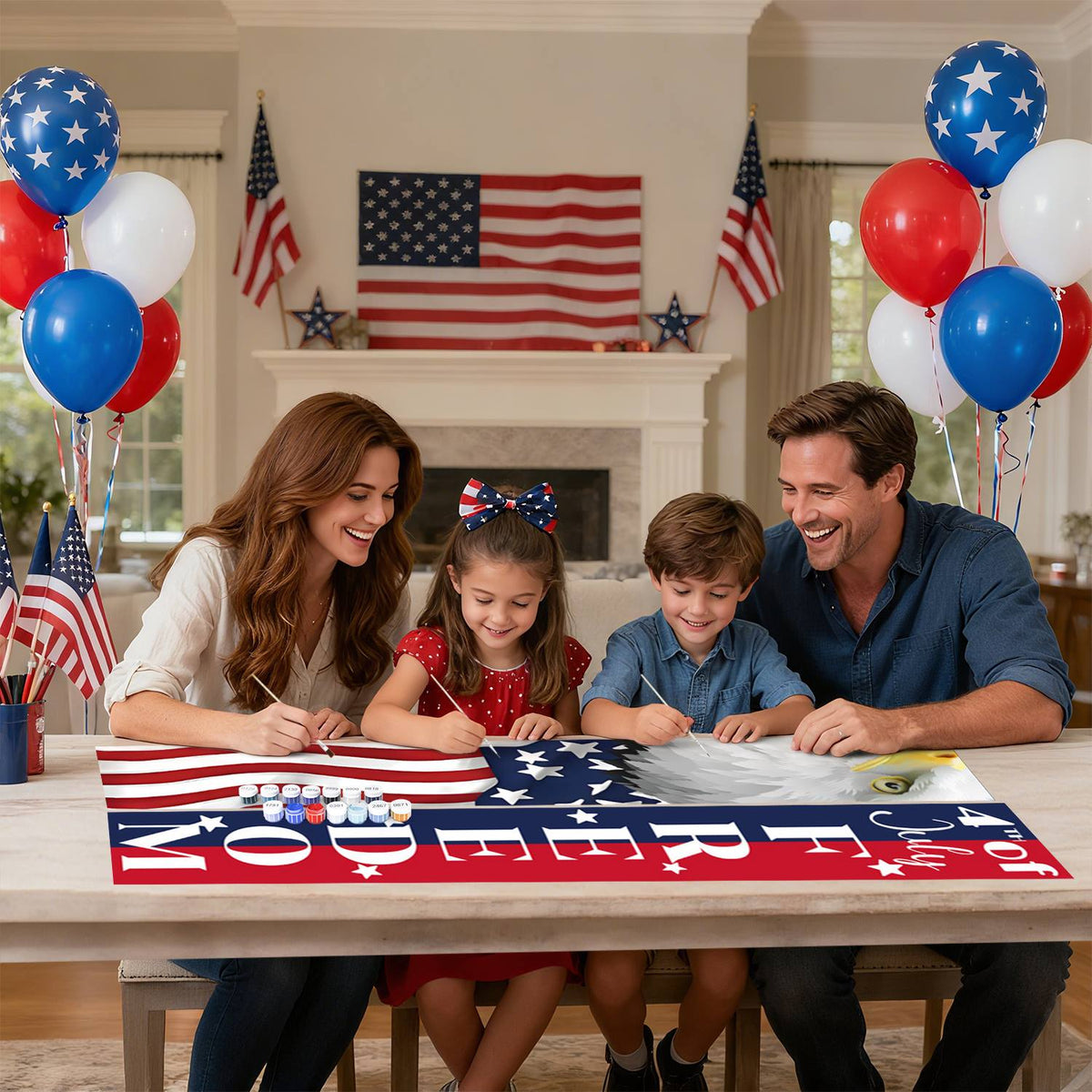 Eagle and Fourth of July (Paint by Numbers Door Banners)
