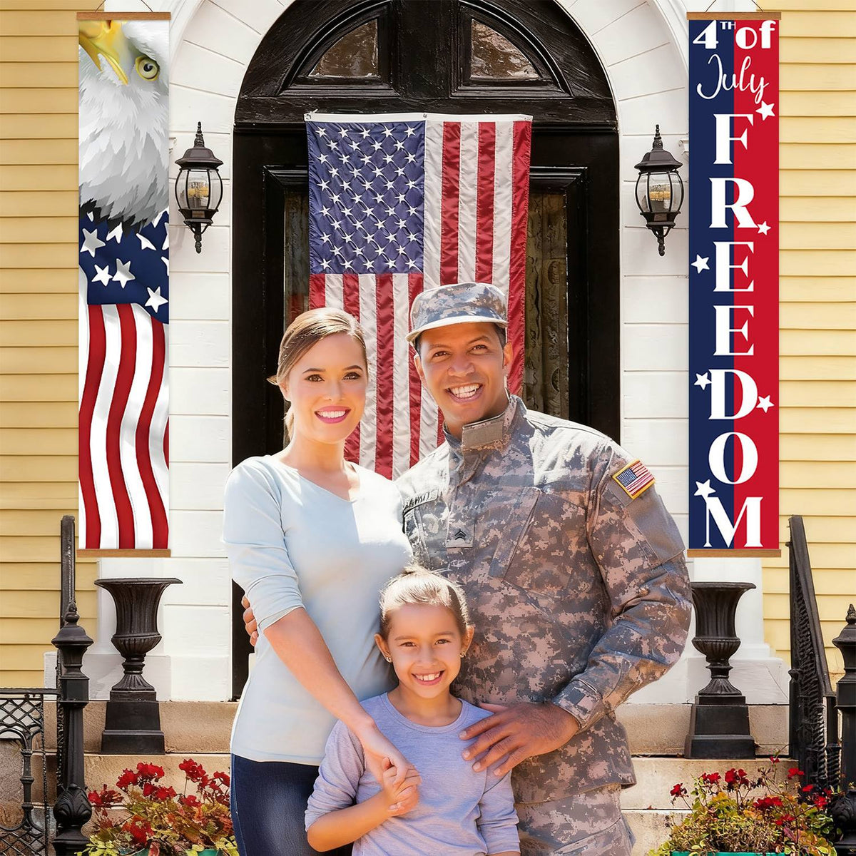 Eagle and Fourth of July (Paint by Numbers Door Banners)