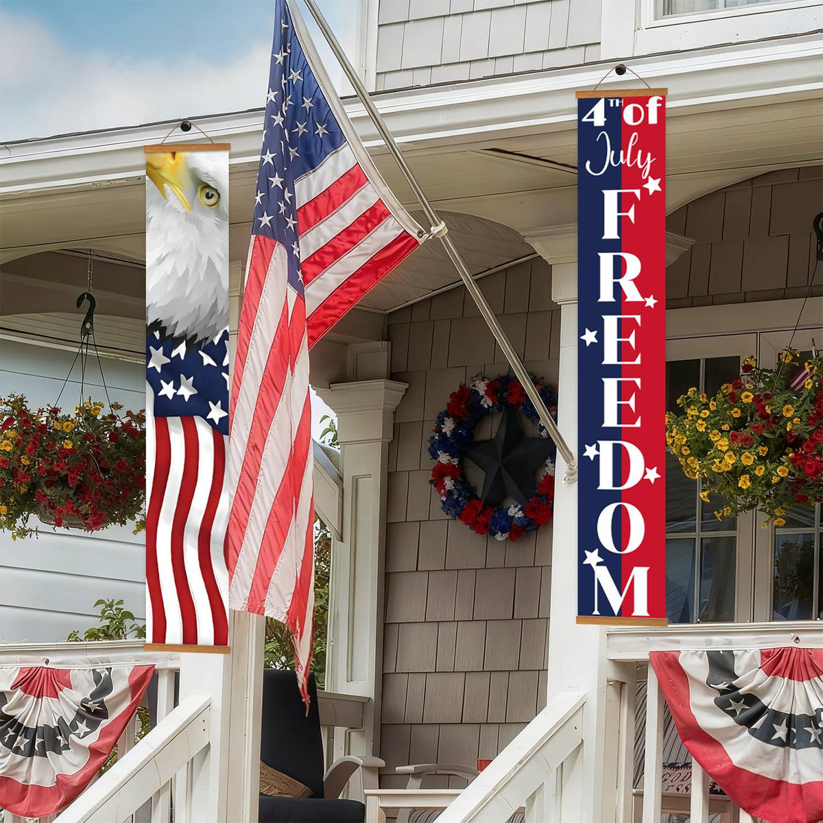 Eagle and Fourth of July (Paint by Numbers Door Banners)