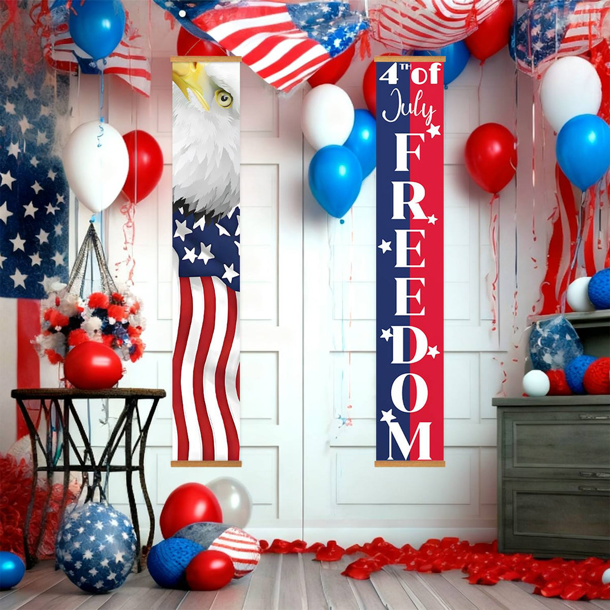 Eagle and Fourth of July (Paint by Numbers Door Banners)