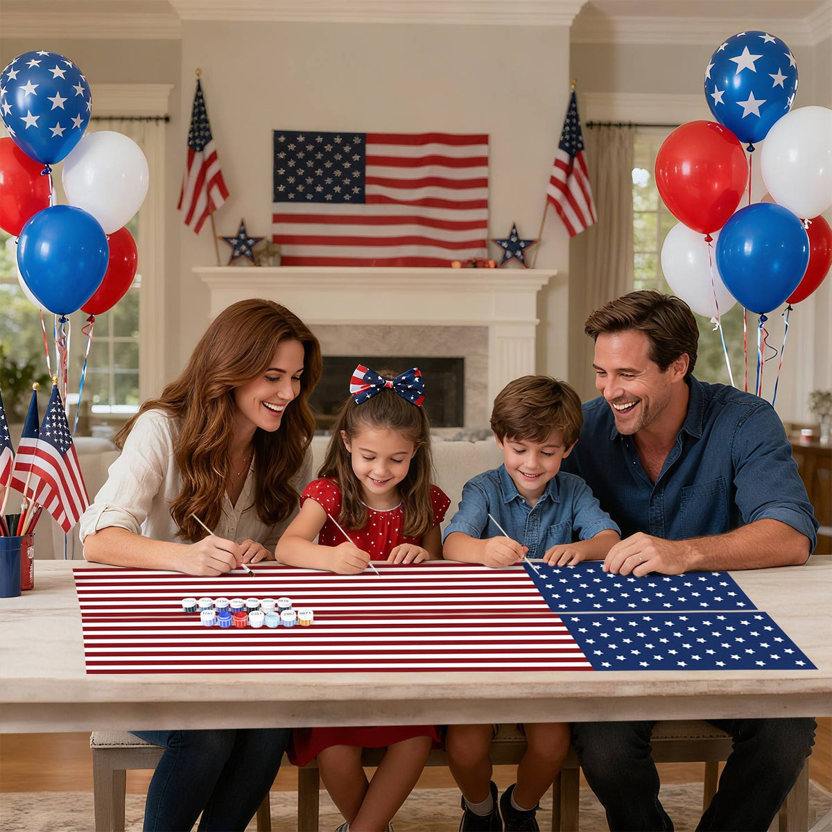 American Flag Pair (Paint by Numbers Door Banners)