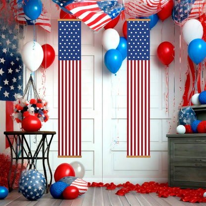 American Flag Pair (Paint by Numbers Door Banners)