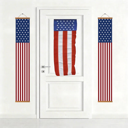 American Flag Pair (Paint by Numbers Door Banners)