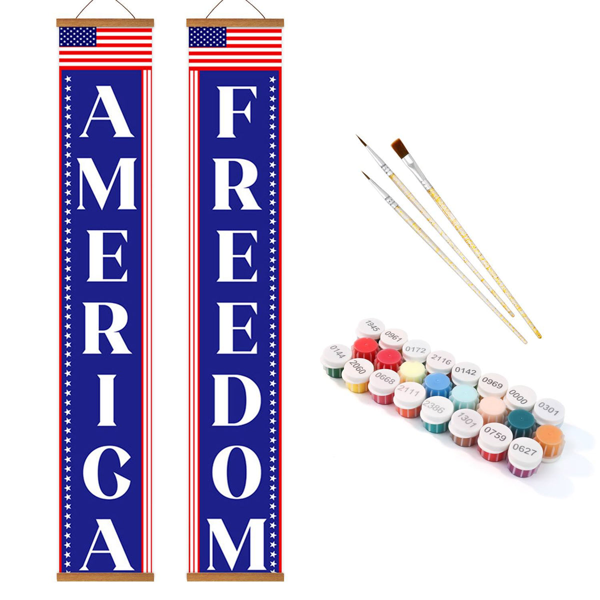 America and Freedom (Paint by Numbers Door Banners)