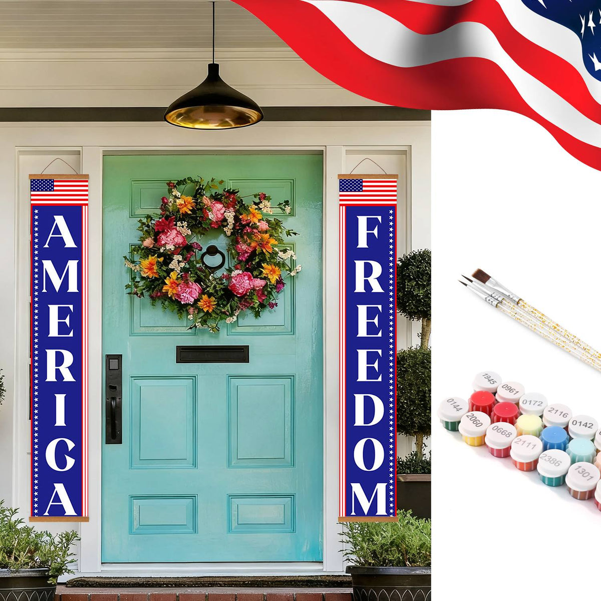 America and Freedom (Paint by Numbers Door Banners)