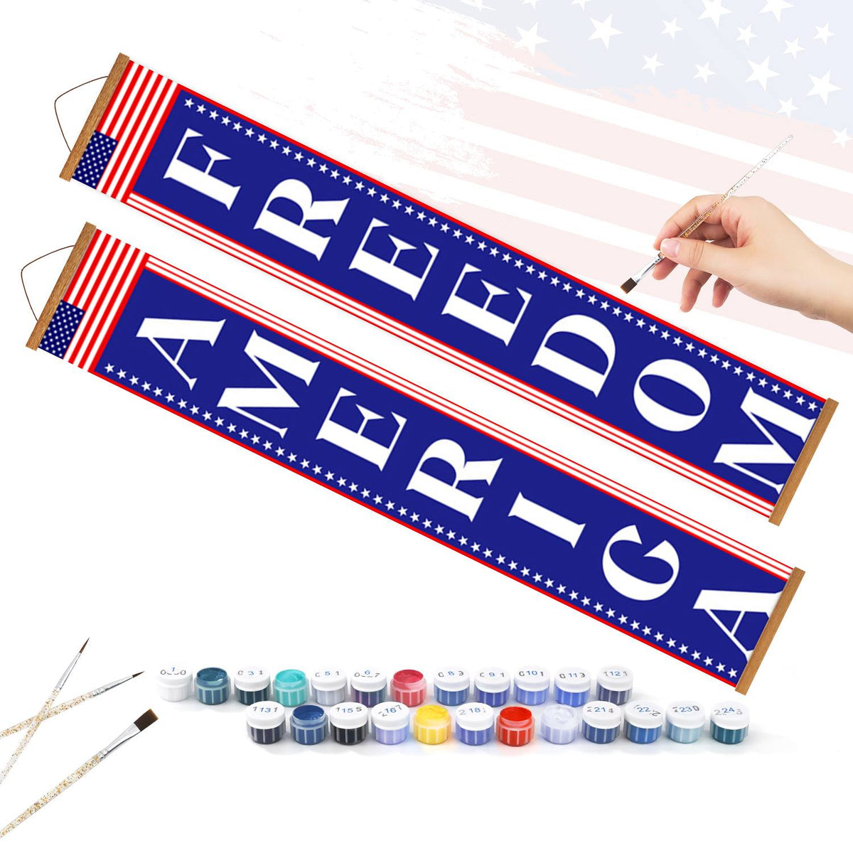 America and Freedom (Paint by Numbers Door Banners)