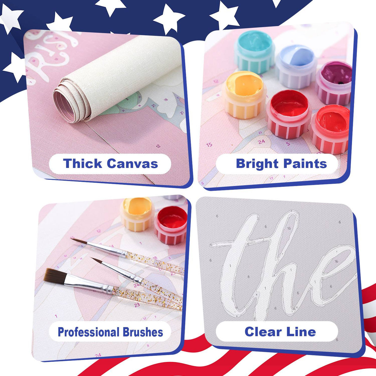 America and Freedom (Paint by Numbers Door Banners)