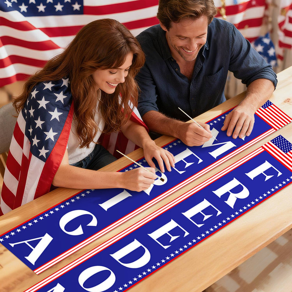 America and Freedom (Paint by Numbers Door Banners)
