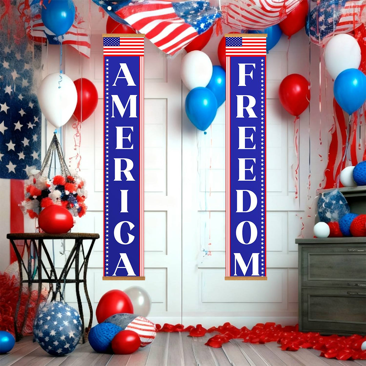 America and Freedom (Paint by Numbers Door Banners)