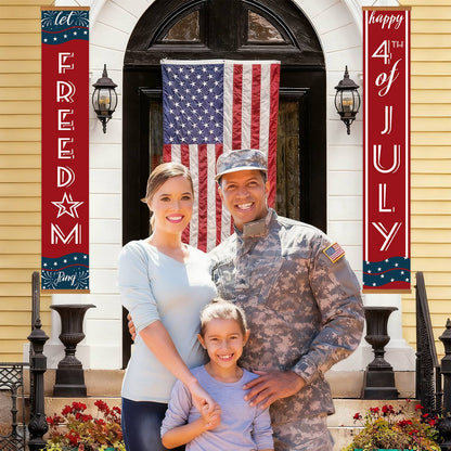 Red and Blue Fourth of July (Paint by Numbers Door Banners)