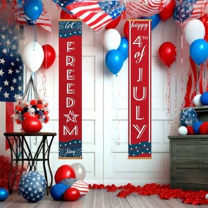 Red and Blue Fourth of July (Paint by Numbers Door Banners)