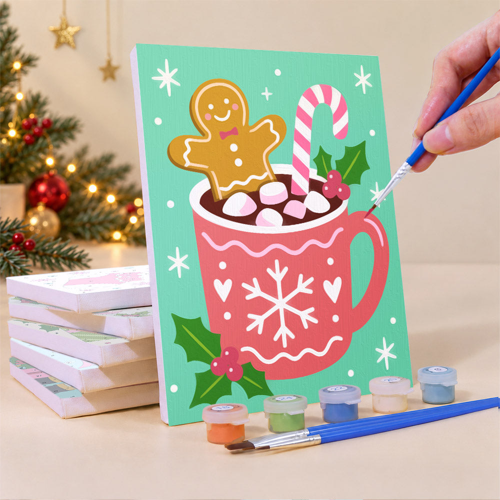 Hot Pink and Aqua Nutcracker (Mini Paint by Numbers)