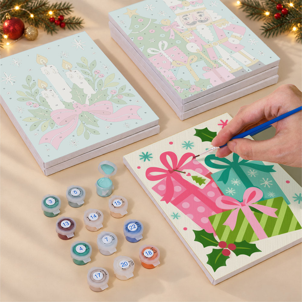 Hot Pink and Aqua Nutcracker (Mini Paint by Numbers)