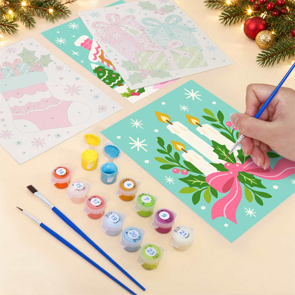 Hot Pink and Aqua Nutcracker (Mini Paint by Numbers)
