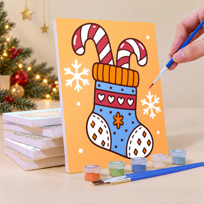 Folk Heart Gingerbread and Cocoa (Mini Paint by Numbers)