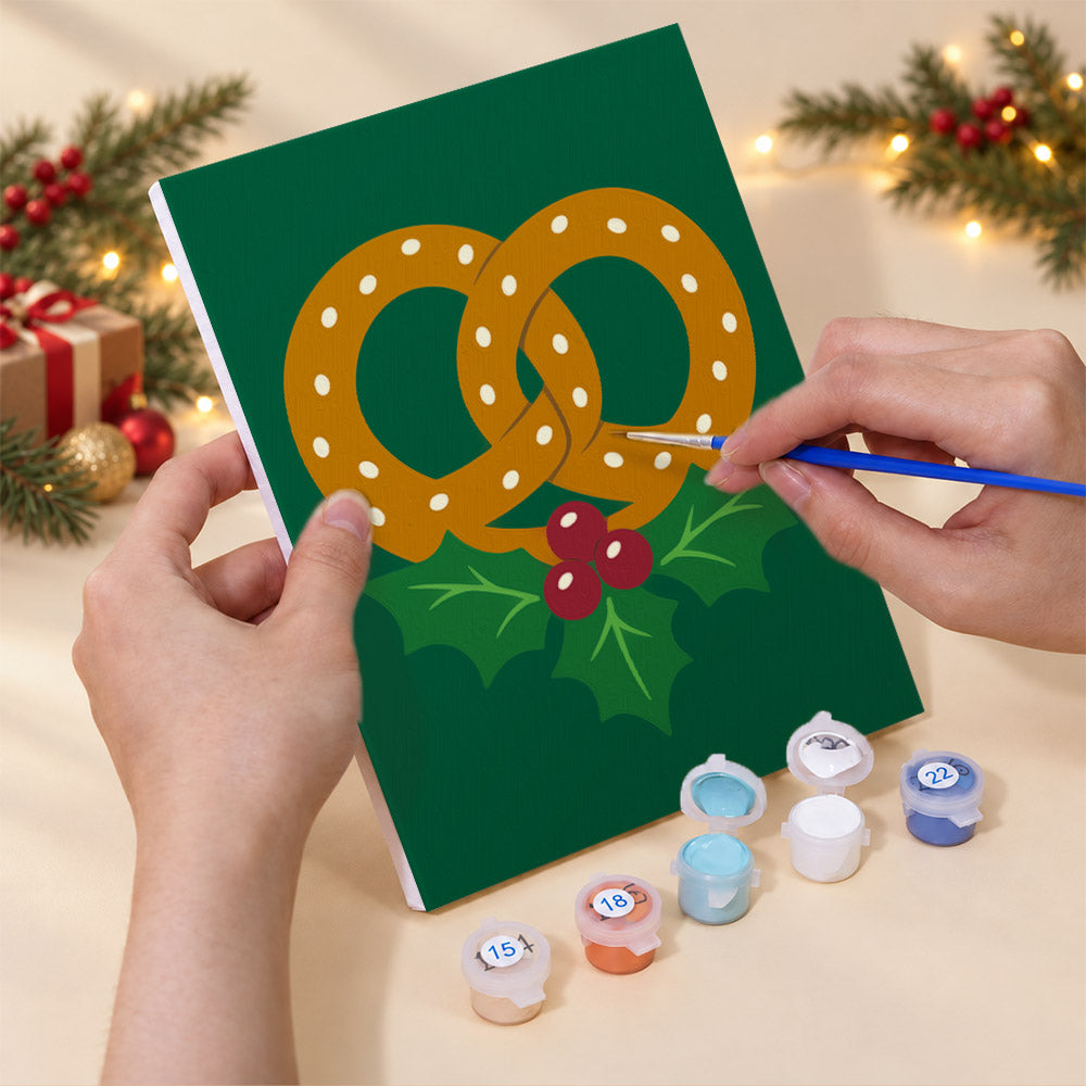 Pretzel, Croissant and Cookies (Mini Paint by Numbers)