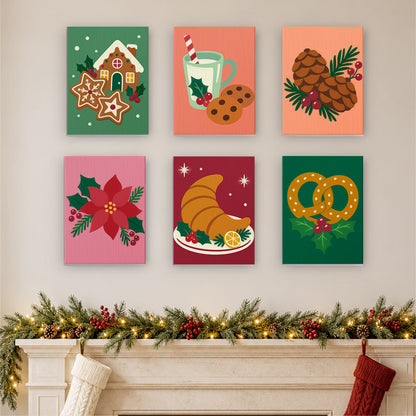 Pretzel, Croissant and Cookies (Mini Paint by Numbers)