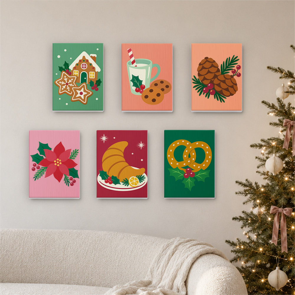 Pretzel, Croissant and Cookies (Mini Paint by Numbers)
