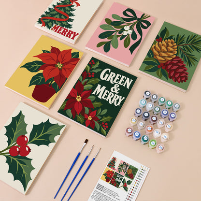 Green and Merry Mistletoe (Mini Paint by Numbers)
