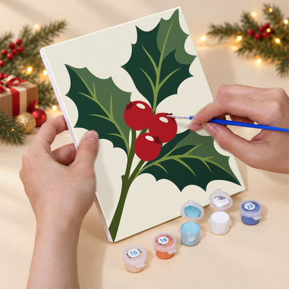 Green and Merry Mistletoe (Mini Paint by Numbers)