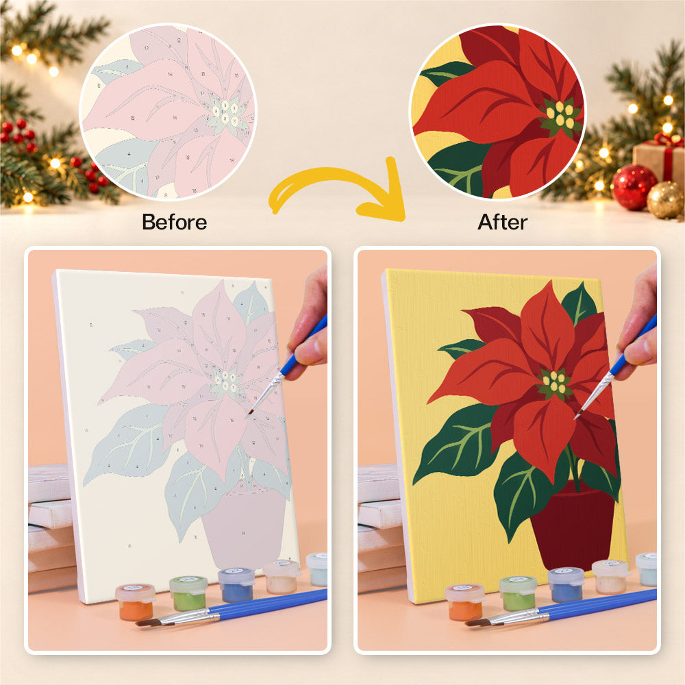 Green and Merry Mistletoe (Mini Paint by Numbers)