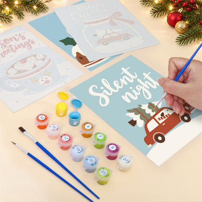 Silent Night Polar Bear and Cocoa (Mini Paint by Numbers)