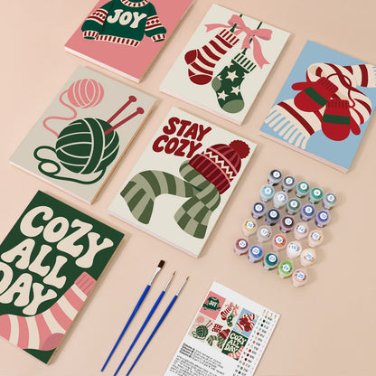 Stay Cozy Knits and Yarn (Mini Paint by Numbers)