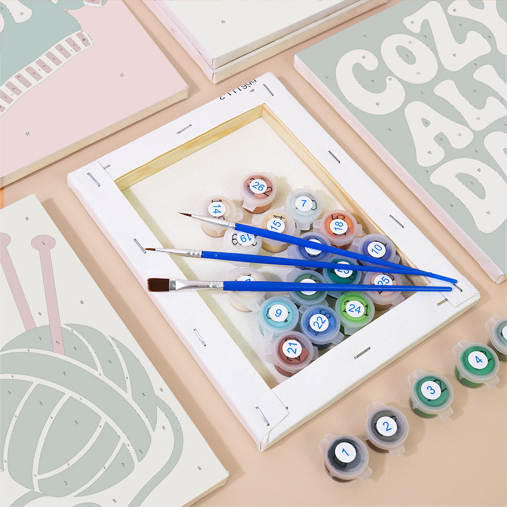 Stay Cozy Knits and Yarn (Mini Paint by Numbers)