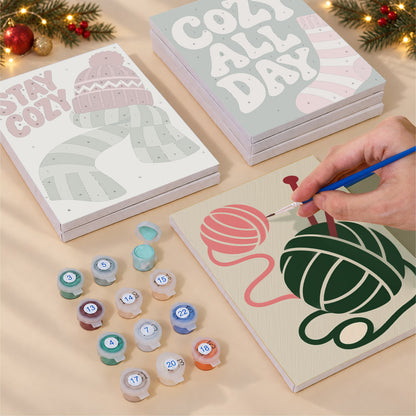 Stay Cozy Knits and Yarn (Mini Paint by Numbers)