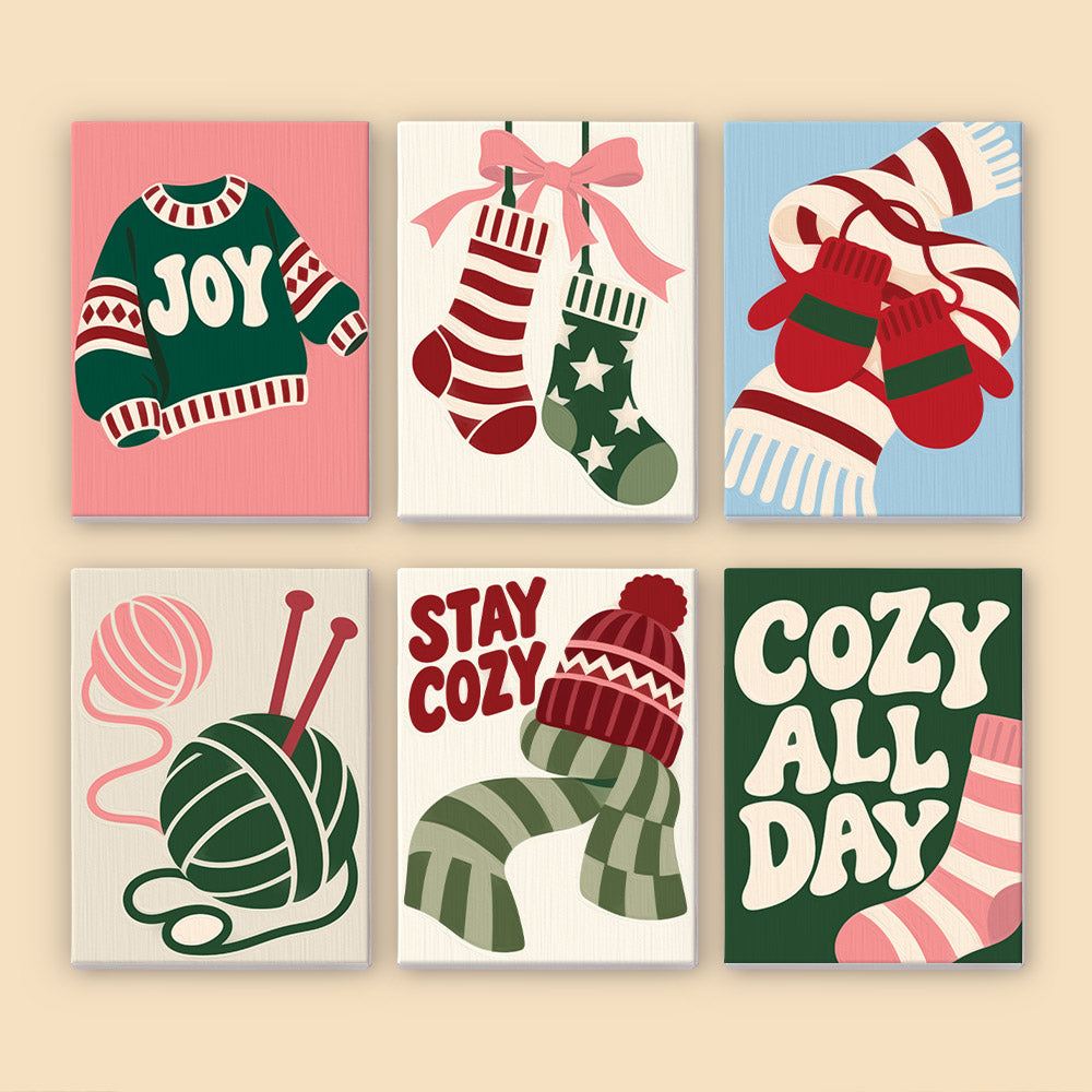 Stay Cozy Knits and Yarn (Mini Paint by Numbers)