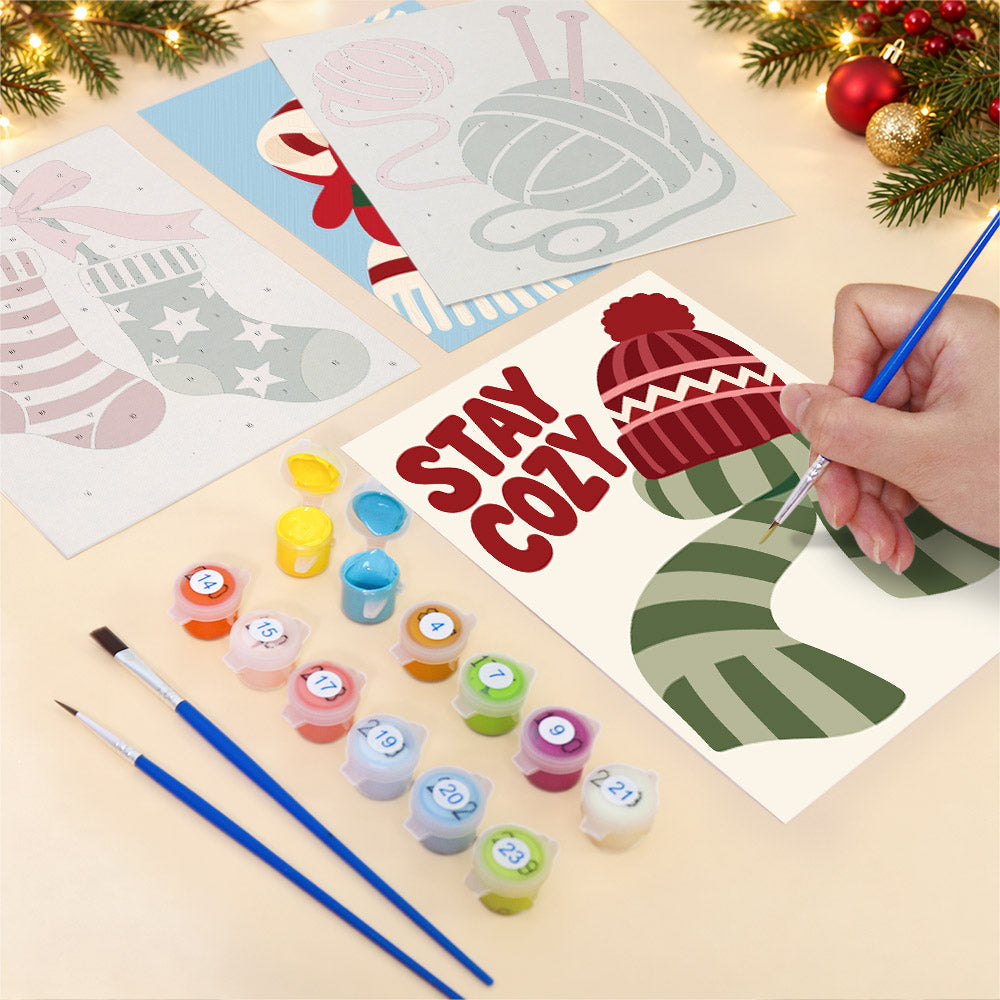 Stay Cozy Knits and Yarn (Mini Paint by Numbers)